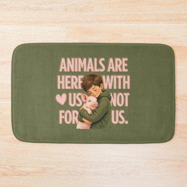 Item preview, Animals Are Here With Us Not For Us (Pig) Animal Welfare Veganism Vegan designed and sold by Annika Shurafa.