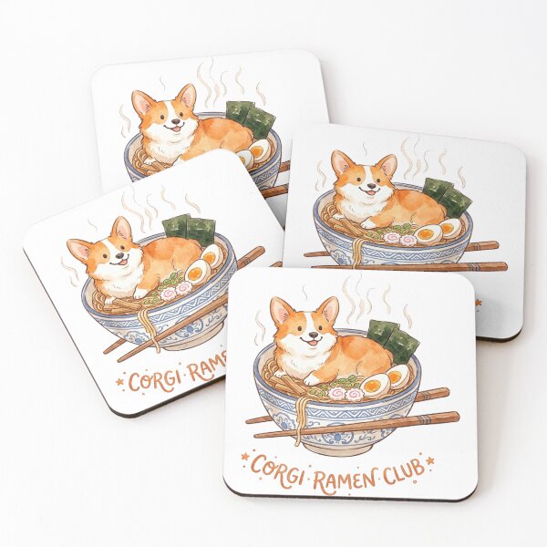 Item preview, Cute Corgi Ramen designed and sold by tushartanvir.
