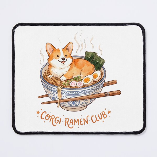 Item preview, Cute Corgi Ramen designed and sold by tushartanvir.