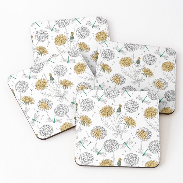 Item preview, Dandelion and Dragonfly Wildflower Pattern designed and sold by NuvoraNest.