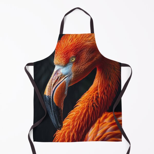Aperçu de l'œuvre Gros plan d'un flamant rose orange éclatant créée et vendue par Pierce Millington Gallery.