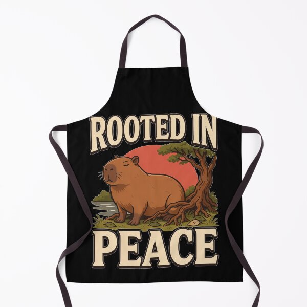Item preview, Rooted in Peace Capybara – Vintage Zen Nature Design designed and sold by No Excuses Supply.