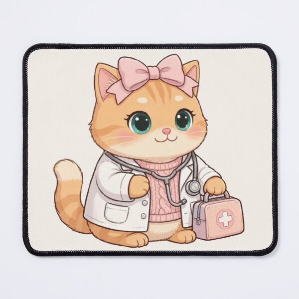 Item preview, Cute Kitten Doctor Ready to Help designed and sold by Moody Vibes Studio.