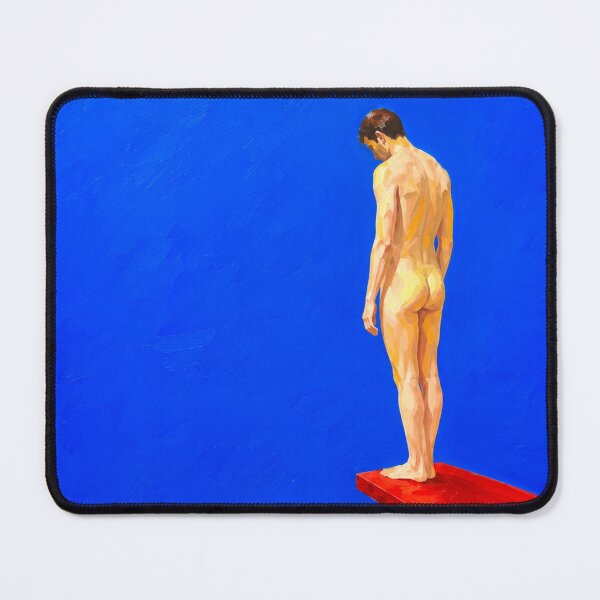Item preview, Figure on Red Diving Board – Modern Swimming Art designed and sold by Moodzu.