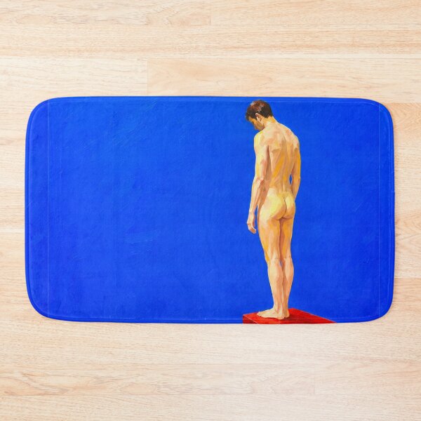 Item preview, Figure on Red Diving Board – Modern Swimming Art designed and sold by Moodzu.
