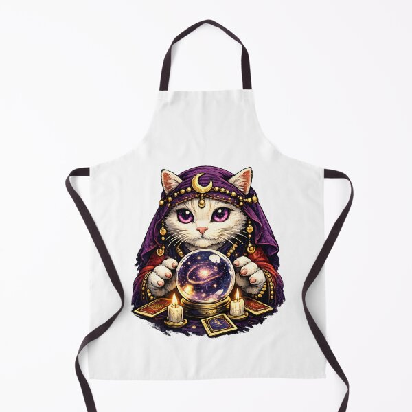 Item preview, Mystic Fortune Teller Cat – Magical Tarot Feline Illustration designed and sold by VerdePegajoso.