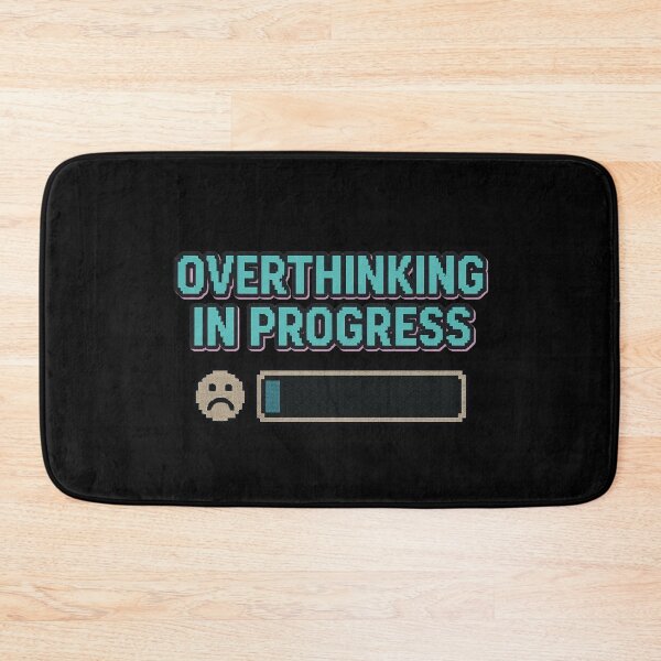 Item preview, Overthinking Process – Retro Pixel Loading Bar designed and sold by Mad Factory Designs.