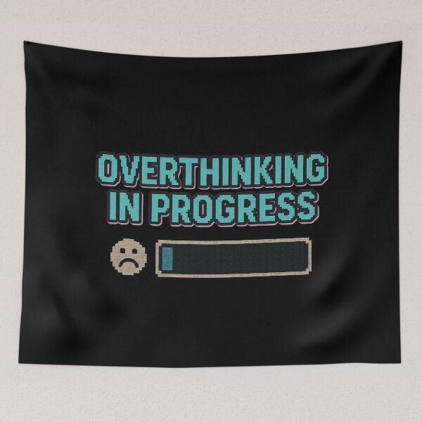 Item preview, Overthinking Process – Retro Pixel Loading Bar designed and sold by Mad Factory Designs.