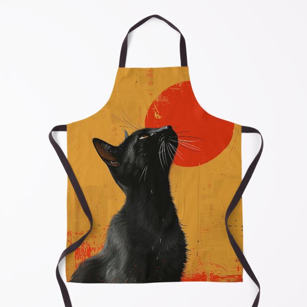 Item preview, Black Cat Red Sun Painting designed and sold by Pierce Millington Gallery.