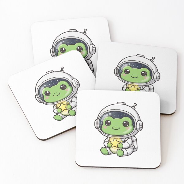 Item preview, Cute Astronaut Frog Holding Star - Kawaii Space Frog designed and sold by FantasyPearl.