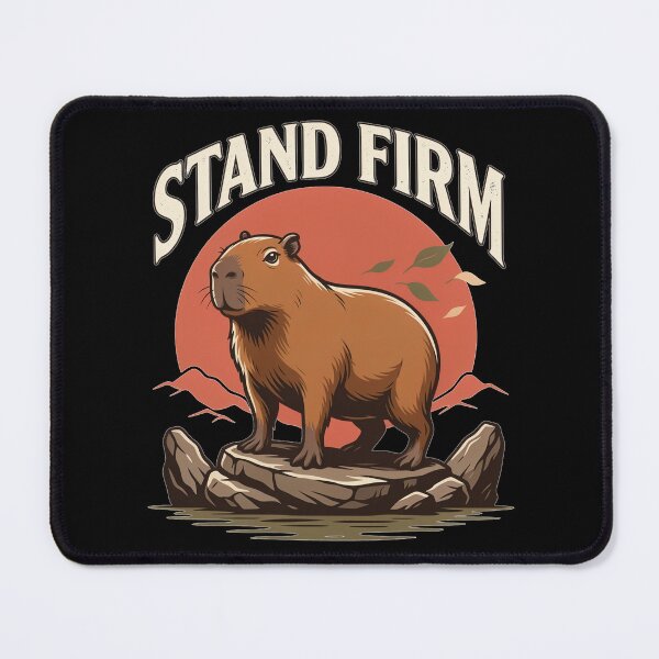 Item preview, Stand Firm Capybara – Vintage Stoic Nature Design designed and sold by No Excuses Supply.