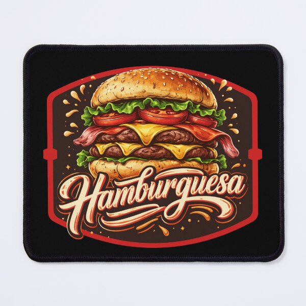 Artikelvorschau, Saftige und farbenfrohe Hamburger-Illustration entworfen und verkauft von Essential Originals.