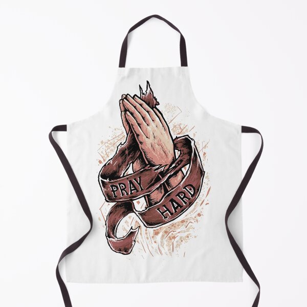 Item preview, Pray Hard – Vintage Praying Hands Christian Faith Design designed and sold by Rogue Heart Collective™.