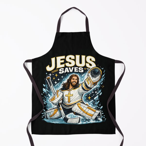 Item preview, Jesus Saves | Christian Hockey Humor Sports Pun designed and sold by EverClassic.