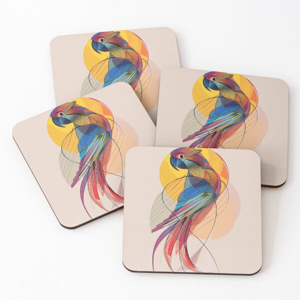 Item preview, Abstract Geometric Colorful Parrot Art designed and sold by Pierce Millington Gallery.