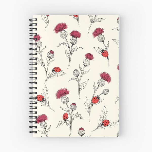 Item preview, Thistle Flowers and Ladybugs Pattern designed and sold by NuvoraNest.