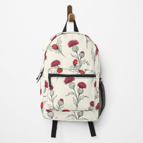 Item preview, Thistle Flowers and Ladybugs Pattern designed and sold by NuvoraNest.