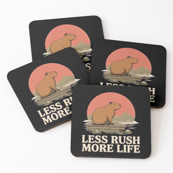 Artikelvorschau, Weniger Hektik, mehr Leben – Capybara – Vintage-Design für achtsame Natur entworfen und verkauft von No Excuses Supply.
