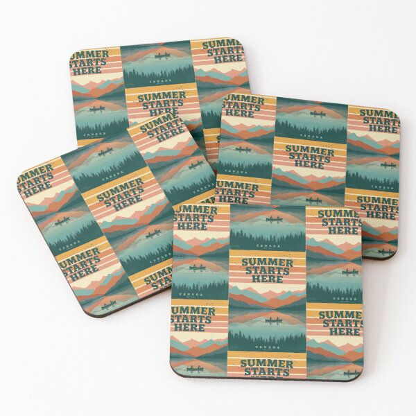 Item preview, Summer Starts Here Retro Canoe Civic Day Canadian Nature Vintage Design designed and sold by InspiredCreatives.