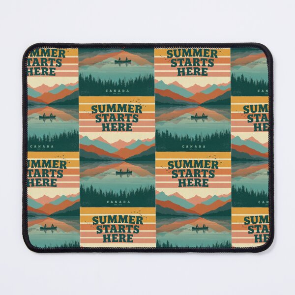 Item preview, Summer Starts Here Retro Canoe Civic Day Canadian Nature Vintage Design designed and sold by InspiredCreatives.