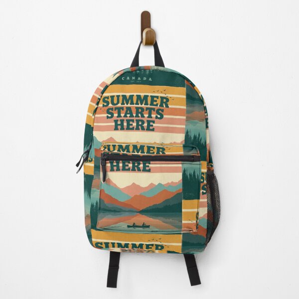 Item preview, Summer Starts Here Retro Canoe Civic Day Canadian Nature Vintage Design designed and sold by InspiredCreatives.