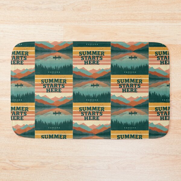Item preview, Summer Starts Here Retro Canoe Civic Day Canadian Nature Vintage Design designed and sold by InspiredCreatives.