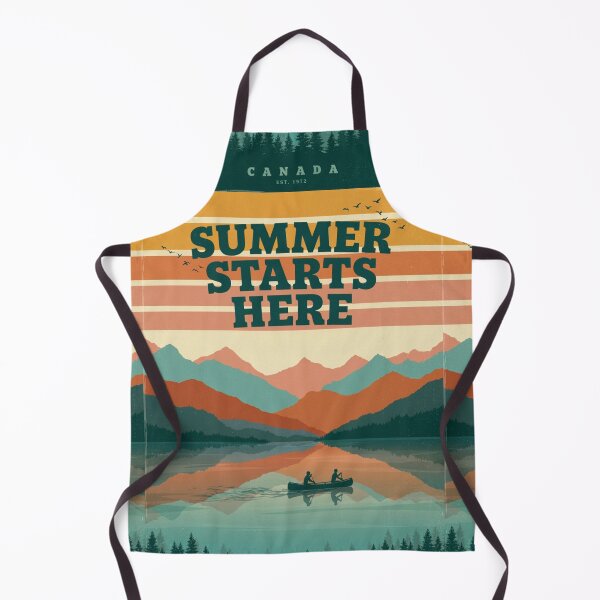 Item preview, Summer Starts Here Retro Canoe Civic Day Canadian Nature Vintage Design designed and sold by InspiredCreatives.