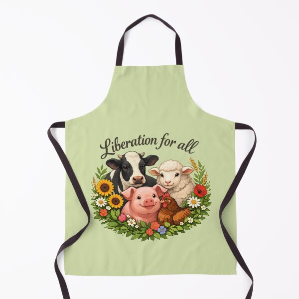 Item preview, Liberation For All Vegan Animal Welfare Veganism Farm Animals Factory Farming designed and sold by Annika Shurafa.