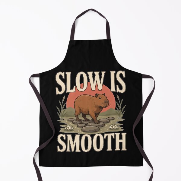 Item preview, Slow Is Smooth Capybara – Vintage Stoic Nature Design designed and sold by No Excuses Supply.