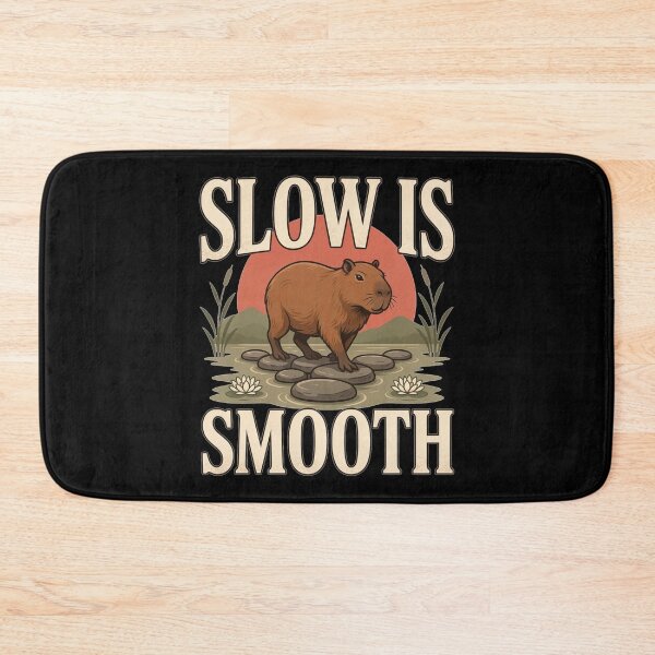 Item preview, Slow Is Smooth Capybara – Vintage Stoic Nature Design designed and sold by No Excuses Supply.