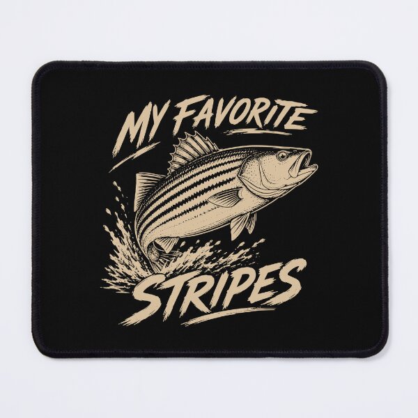 Item preview, Vintage Striped Bass "My Favorite Stripes" Tee designed and sold by PrintAtelier.