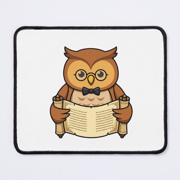 Item preview, The Librarian Owl - Ancient Manuscript Reader designed and sold by FantasyPearl.