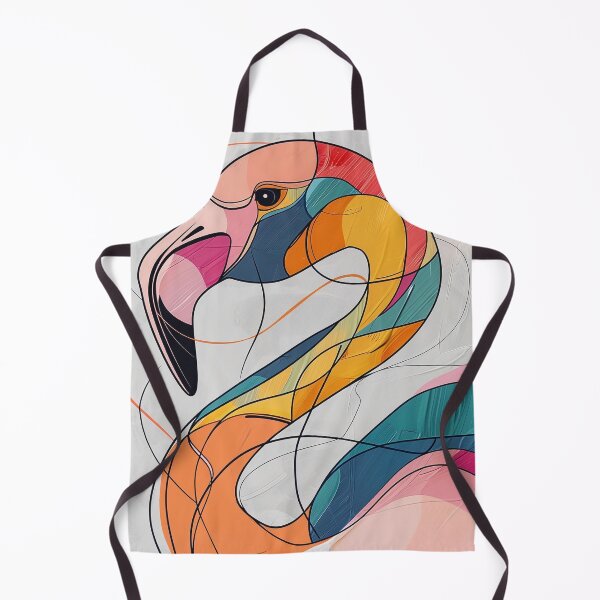 Item preview, Abstract Geometric Line Art Flamingo designed and sold by Pierce Millington Gallery.