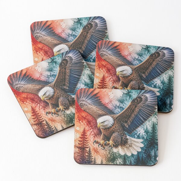 Item preview, Vibrant Watercolor Bald Eagle Art Print designed and sold by The Empire Of Digital Art 02.
