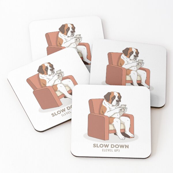 Item preview, Saint Bernard Gaming Mindful Slow Living Vintage Aesthetic designed and sold by COZY VINTAGE animal.