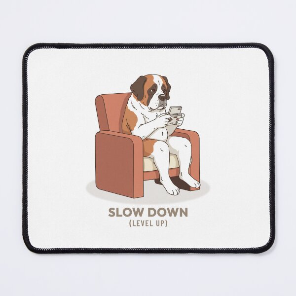 Item preview, Saint Bernard Gaming Mindful Slow Living Vintage Aesthetic designed and sold by Cozy Vintage Animal.