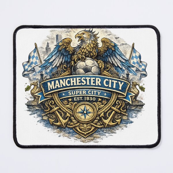 Item preview, Manchester City Football Fan Graphic | Super City Vintage Supporter Shirt | Sky Blues Football Design designed and sold by GarnerSupplyCo.