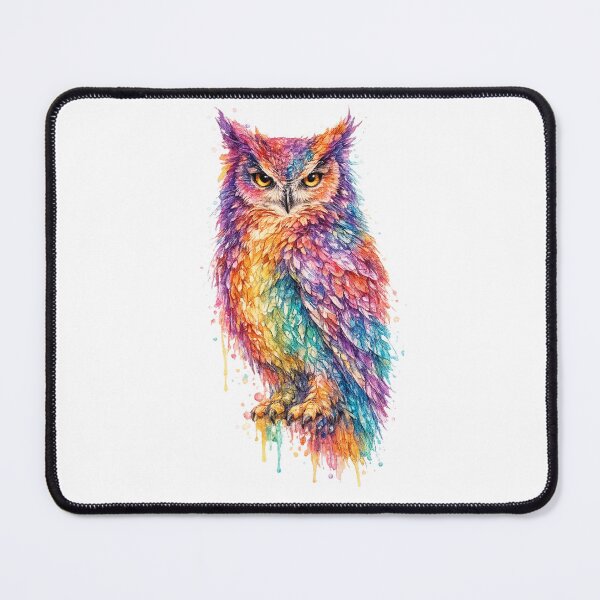 Item preview, Rainbow Watercolor Owl | Colorful Owl Illustration designed and sold by SmikiM.