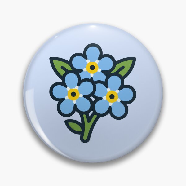 Item preview, Minimal Forget-Me-Not Sprig – Flat Blue Floral Illustration designed and sold by EmeraldeaArt.