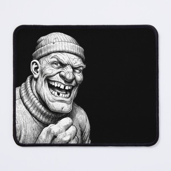 Item preview, Old Sailor Laughing - VIntage Ink Crosshatch Portrait designed and sold by WISDOMCHARLES.
