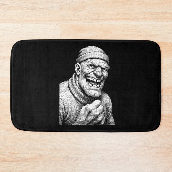 Item preview, Old Sailor Laughing - VIntage Ink Crosshatch Portrait designed and sold by WISDOMCHARLES.