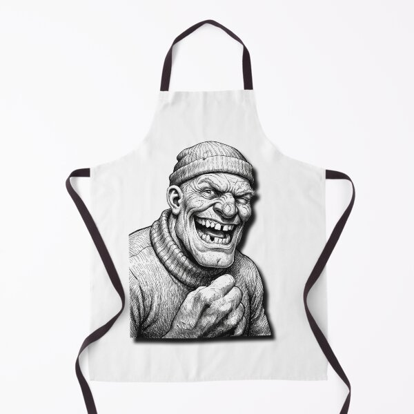 Item preview, Viejo marinero riendo - Retrato vintage a tinta con sombreado cruzado designed and sold by WISDOMCHARLES.