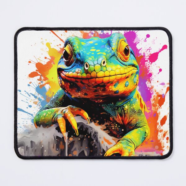 Item preview, Vibrant Colorful Watercolor Lizard Painting designed and sold by Pierce Millington Gallery.