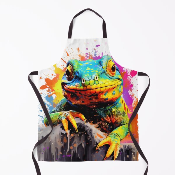 Item preview, Vibrant Colorful Watercolor Lizard Painting designed and sold by Pierce Millington Gallery.