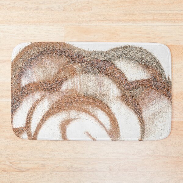 Item preview, Abstract Brown Swirl Painting with Organic Sand Circular Texture  designed and sold by BuckaBaby.