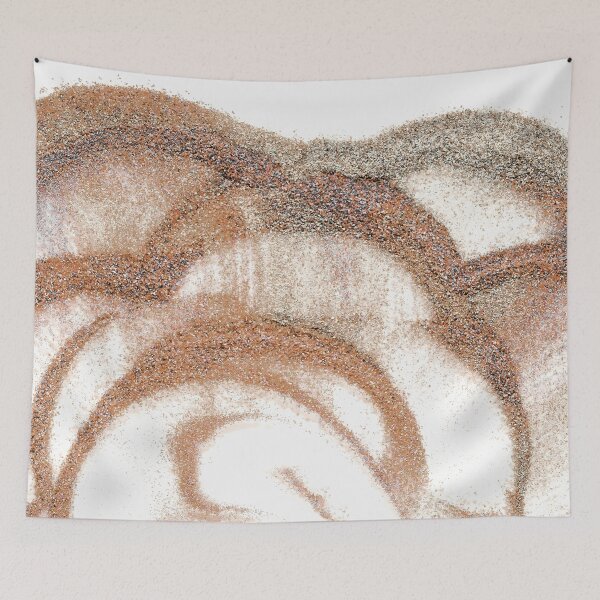 Item preview, Abstract Brown Swirl Painting with Organic Sand Circular Texture  designed and sold by BuckaBaby.