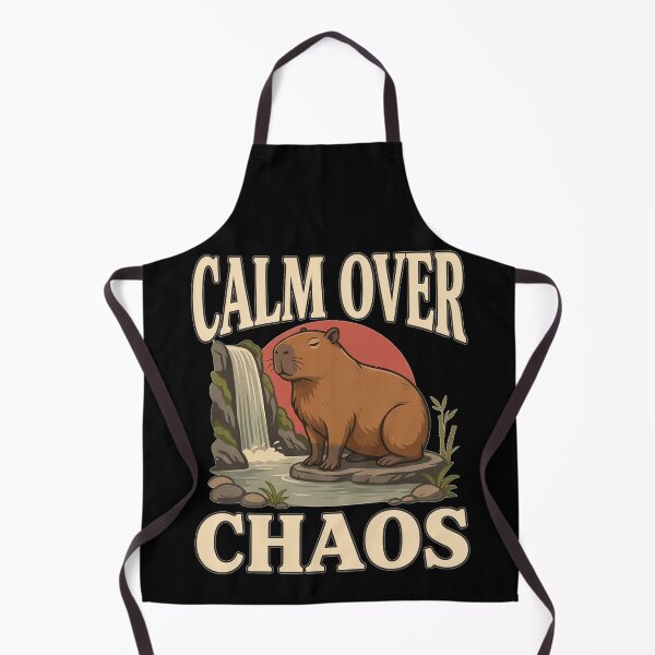 Item preview, Calm Over Chaos Capybara – Vintage Zen Nature Design designed and sold by No Excuses Supply.