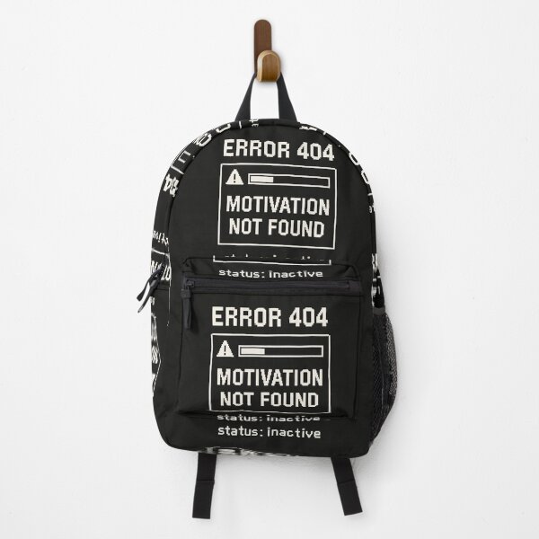 Item preview, Motivation Unavailable – Retro Error 404 Humor designed and sold by Mad Factory Designs.