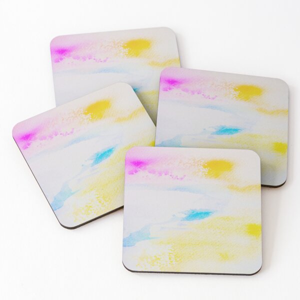 Item preview, Pastel Watercolor Abstract Sky in Pink Yellow and Blue designed and sold by BuckaBaby.