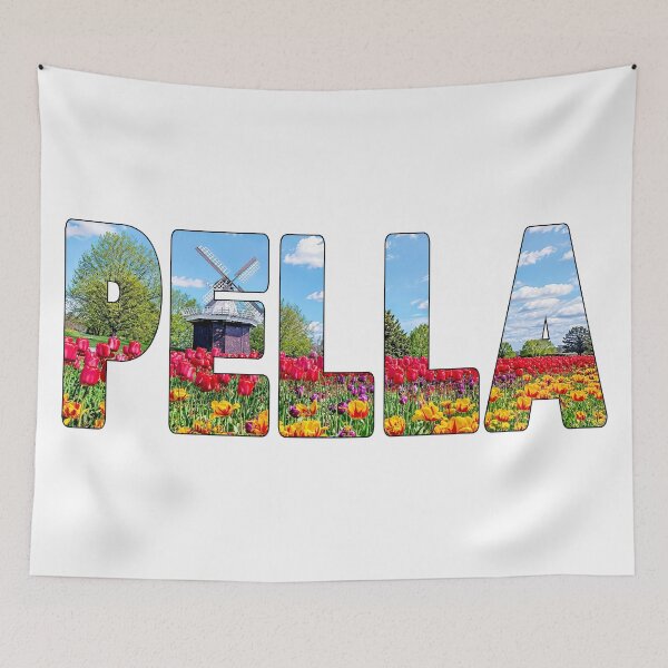 Item preview, PELLA - Marion County, Iowa Tulips and Dutch Windmill Beautiful Sunny Day designed and sold by Adam Gormley.